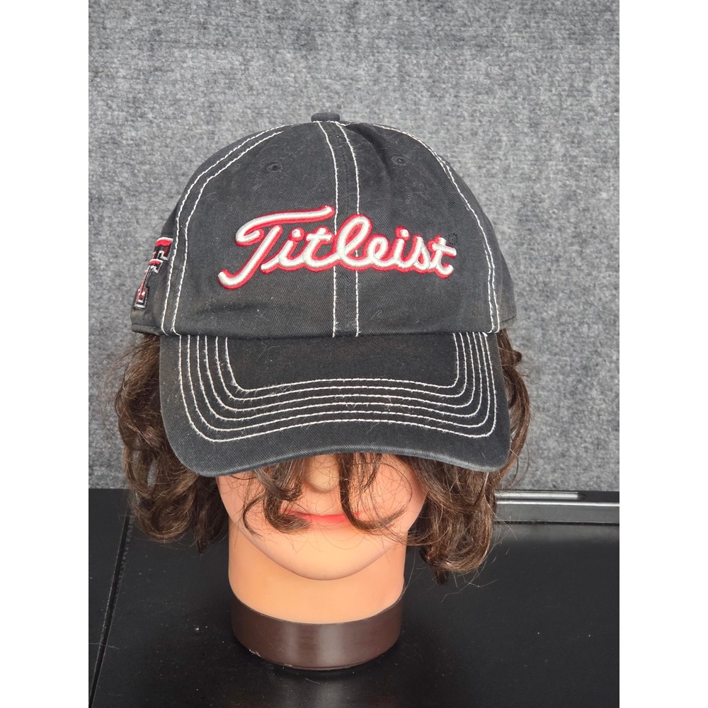 Titleist Texas Tech Golf Hat‎ Cap Black Red White Contrast Stitching OSFA NCAA